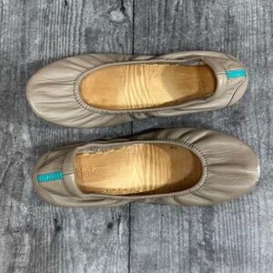 Tieks Taupe Patent Leather Flats